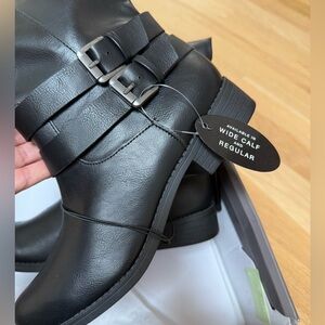 NIB Style & Co. Knee-High Boots with Buckles